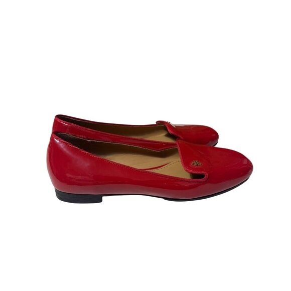 Tory Burch Red Patent‎ Leather Loafers Size 6.5 - Picture 5 of 8
